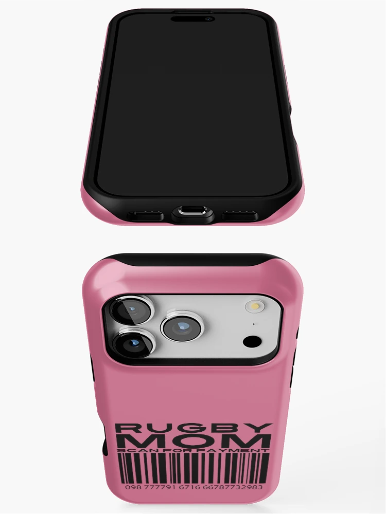 Thumbnail 3 of 4, iPhone Case, Rugby Mom Scan For Payment | Rugby Mom | Rugby rules | Rugger | Ruck (White Lettering Available) designed and sold by Wavecrest Wearables.