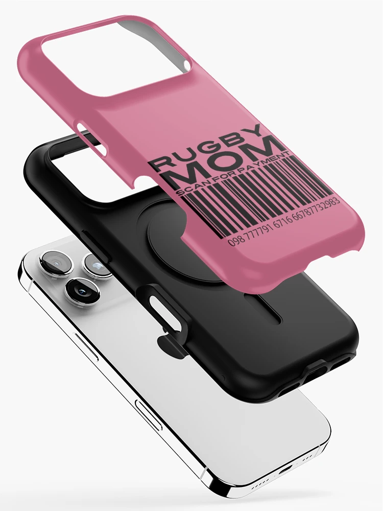 Thumbnail 2 of 4, iPhone Case, Rugby Mom Scan For Payment | Rugby Mom | Rugby rules | Rugger | Ruck (White Lettering Available) designed and sold by Wavecrest Wearables.