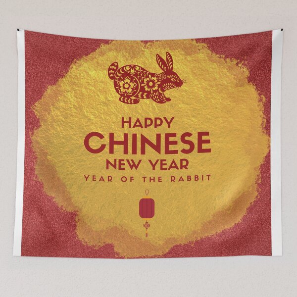 Item preview, Chinese New Year, Year of the Rabbit ,Floral Year Of The Rabbit YEAR OF THE RABBIT 2023 designed and sold by Bear-Graphics.