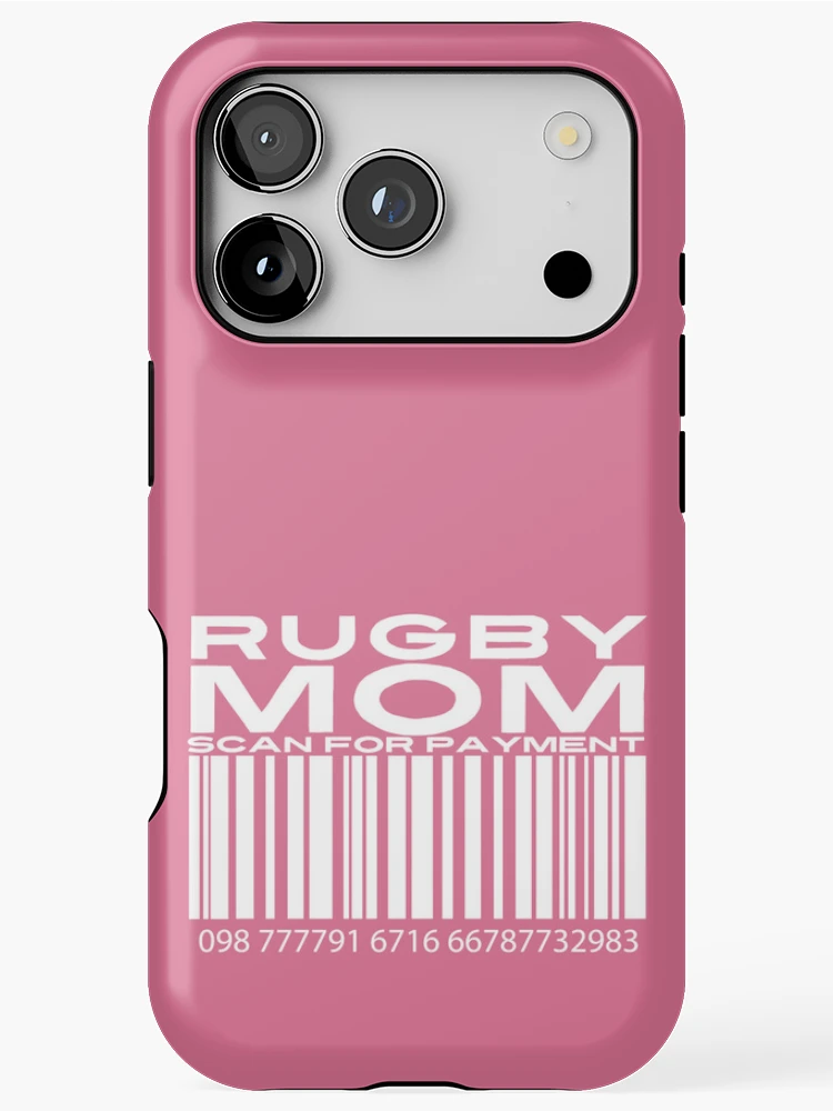 Thumbnail 1 of 4, iPhone Case, Mom Scan For Payment | Rugby Mom | Rugby rules | Rugger | Ruck (Black Lettering Available) designed and sold by Wavecrest Wearables.