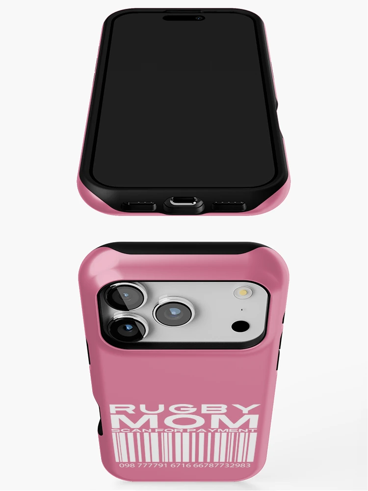 Thumbnail 3 of 4, iPhone Case, Mom Scan For Payment | Rugby Mom | Rugby rules | Rugger | Ruck (Black Lettering Available) designed and sold by Wavecrest Wearables.