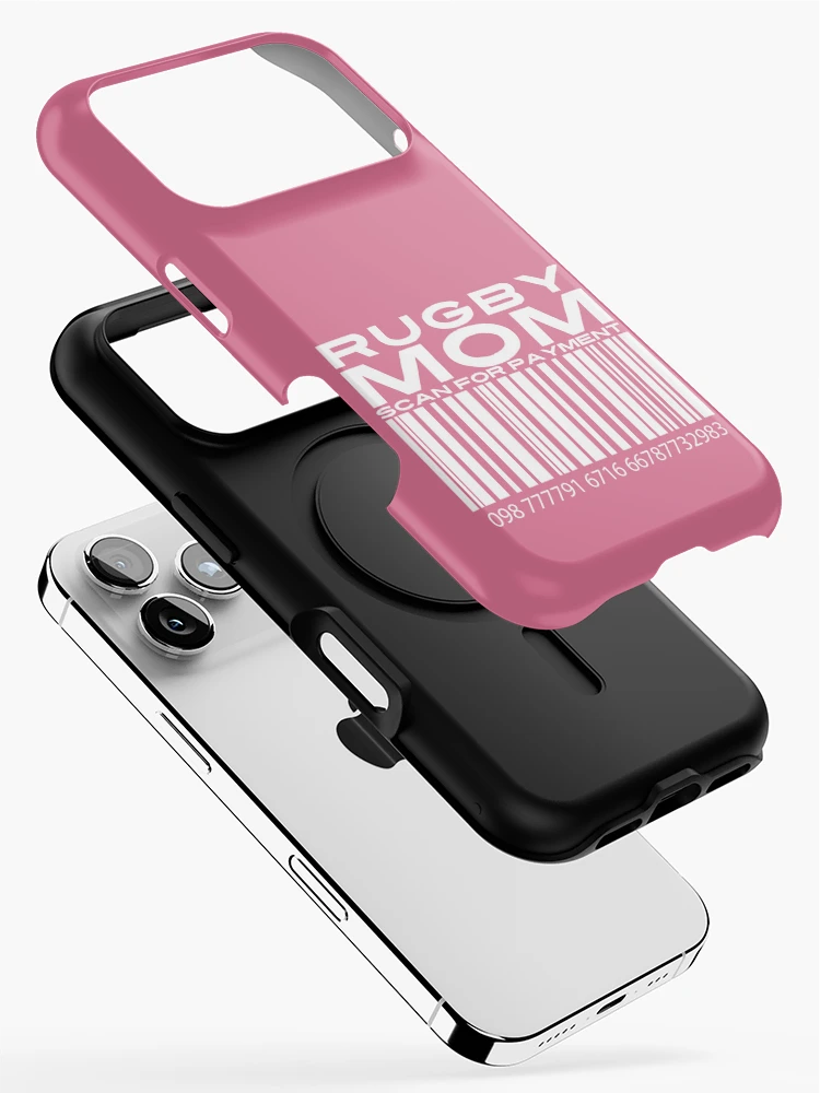 Thumbnail 2 of 4, iPhone Case, Mom Scan For Payment | Rugby Mom | Rugby rules | Rugger | Ruck (Black Lettering Available) designed and sold by Wavecrest Wearables.