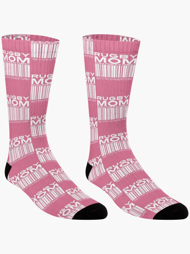 Thumbnail 3 of 5, Socks, Mom Scan For Payment | Rugby Mom | Rugby rules | Rugger | Ruck (Black Lettering Available) designed and sold by Wavecrest Wearables.