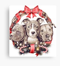 It's a Pit Bull Christmas Canvas Print
