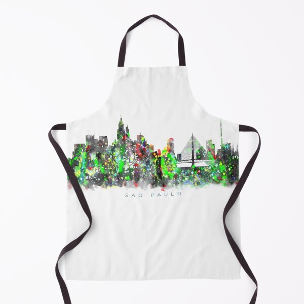 Item preview, Sao Paulo, Brazil Skyline Watercolor Painting designed and sold by InkistPrints.