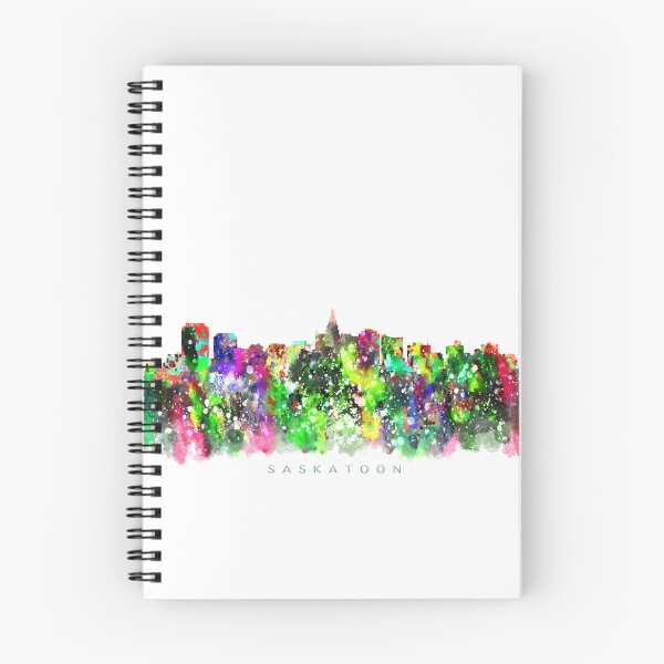 Item preview, Saskatoon, Canada Skyline Watercolor Painting designed and sold by InkistPrints.