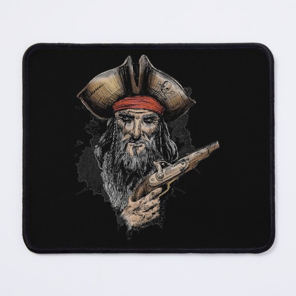 Item preview, Pirate With Pistol Gun Design Draw Street Art Retro Culture Vintage Colorful Transparant Fight designed and sold by BK-Fishing.