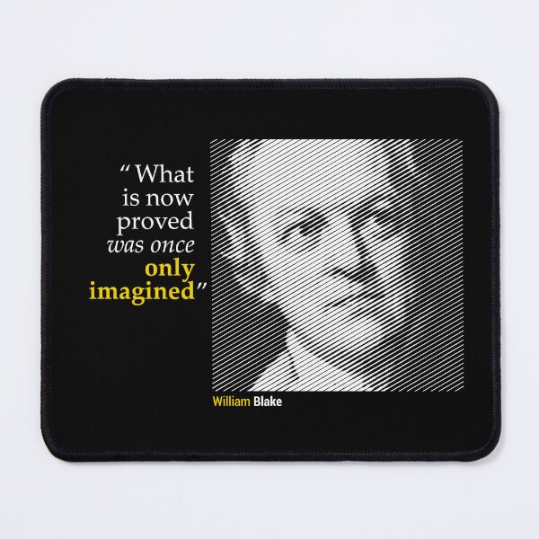 Item preview, William Blake's Portrait with a Creativity Quote (inverse) designed and sold by emotica.