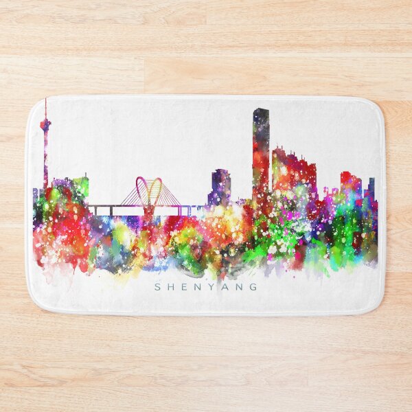 Item preview, Shenyang, China Skyline Watercolor Painting designed and sold by InkistPrints.