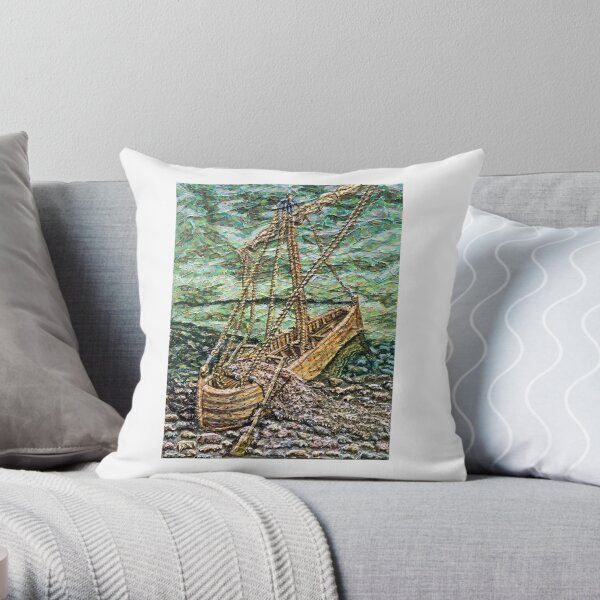 They Dropped Their Nets And Left Their Boat To Follow Jesus Throw Pillow