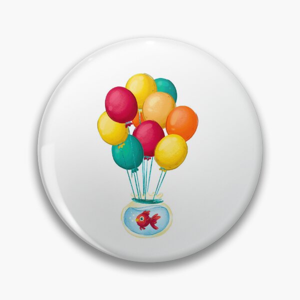 Item preview, Balloons tied to a goldfish bowl designed and sold by janesg.
