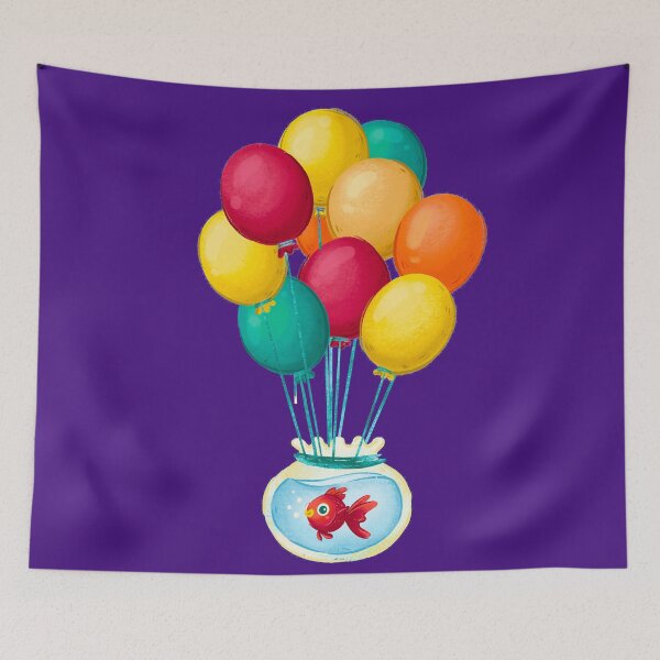 Item preview, Balloons tied to a goldfish bowl designed and sold by janesg.