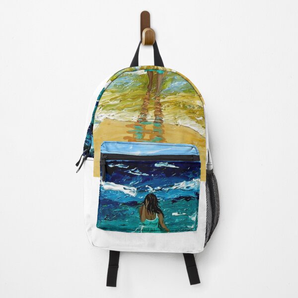 Item preview, "Girl on Beach" original nature seascape painting designed and sold by Michael Arnold.