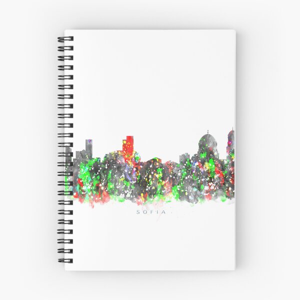 Item preview, Sofia, Bulgaria Skyline Watercolor Painting designed and sold by InkistPrints.