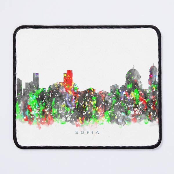 Item preview, Sofia, Bulgaria Skyline Watercolor Painting designed and sold by InkistPrints.