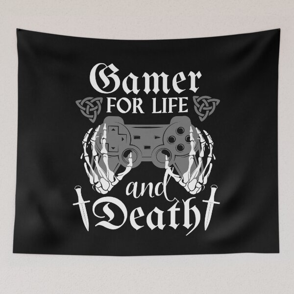 Item preview, Gamer for Life and Death Skeleton Video Game Controller designed and sold by DetourShirts.