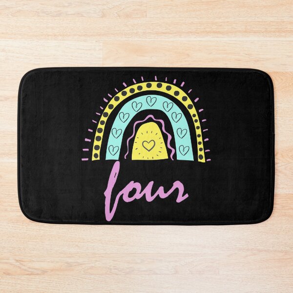 Item preview, Four Year Old Fourth Birthday Cute Fun Doodle Boho Rainbow designed and sold by LadySaltwater.