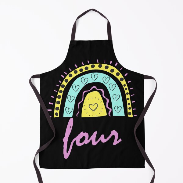 Item preview, Four Year Old Fourth Birthday Cute Fun Doodle Boho Rainbow designed and sold by LadySaltwater.