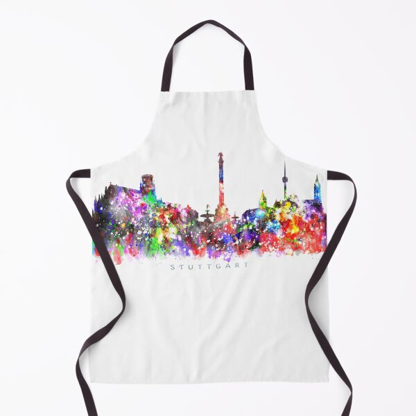 Artikelvorschau, Stuttgart, Germany Skyline Watercolor Painting entworfen und verkauft von InkistPrints.