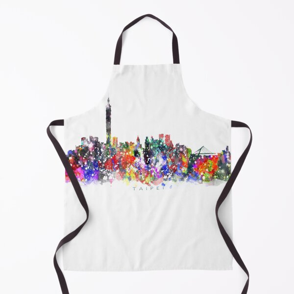 Item preview, Taipei, Taiwan Skyline Watercolor Painting designed and sold by InkistPrints.