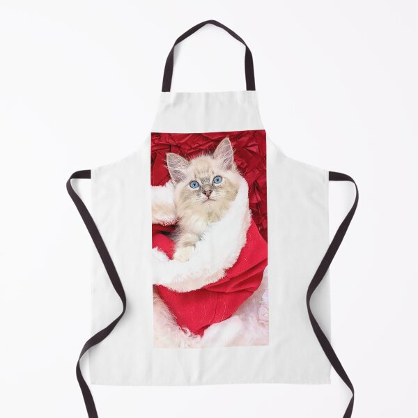 Item preview, Lynx ragdoll santa stocking Christmas kitten designed and sold by Fluffycat2020.