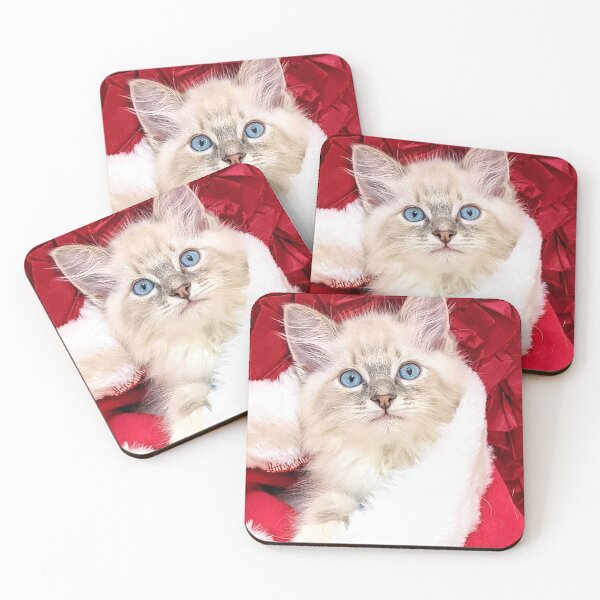 Item preview, Lynx ragdoll santa stocking Christmas kitten  designed and sold by Fluffycat2020.