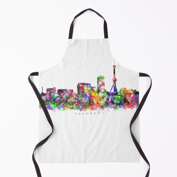 Item preview, Tashkent, Uzbekistan Skyline Watercolor Painting designed and sold by InkistPrints.
