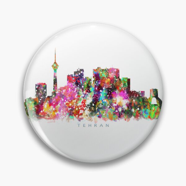 Item preview, Tehran, Iran Skyline Watercolor Painting designed and sold by InkistPrints.