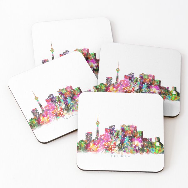 Item preview, Tehran, Iran Skyline Watercolor Painting designed and sold by InkistPrints.