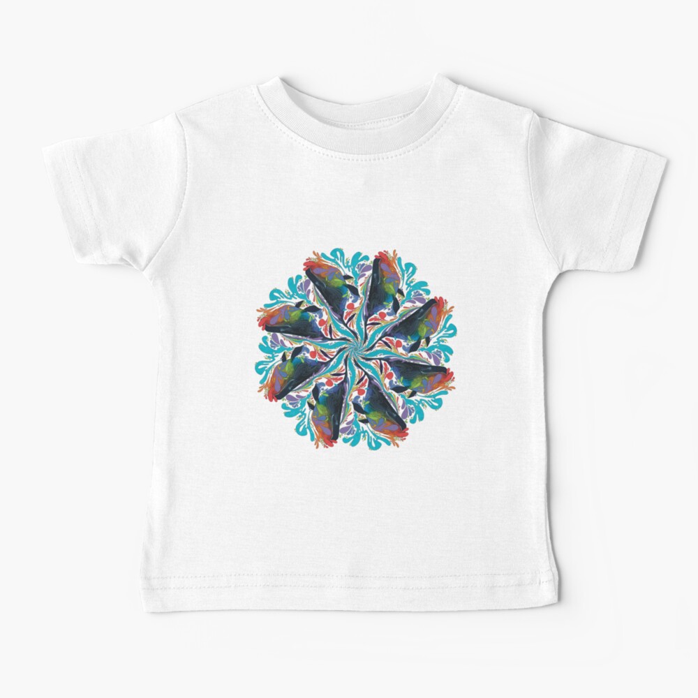 Rainbow Whales Baby T-Shirt
