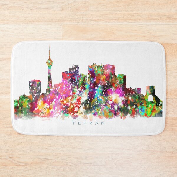 Item preview, Tehran, Iran Skyline Watercolor Painting designed and sold by InkistPrints.