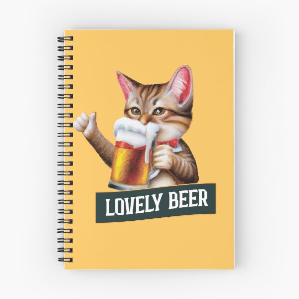 Item preview, Cute cat enjoying beer designed and sold by define design.