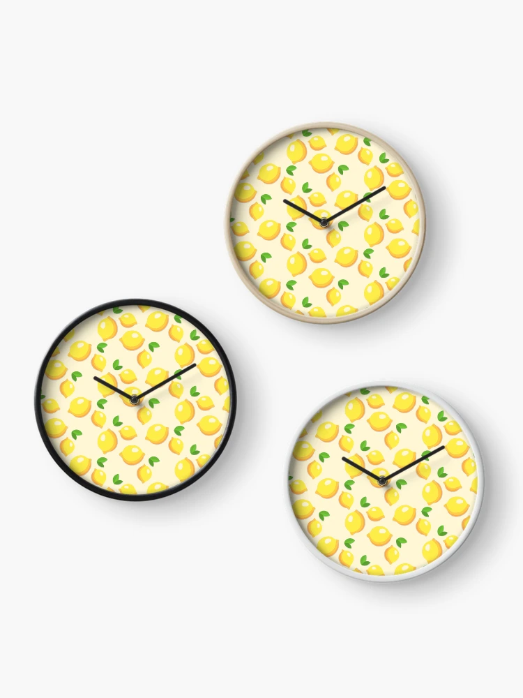 Thumbnail 3 of 4, Clock, Lemon Pattern designed and sold by RepublicOfFire.