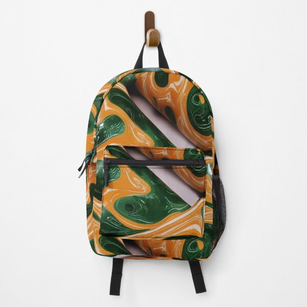 Item preview, Green and orange marble pattern, Intricate marbling pattern designed and sold by TreasuryOE.
