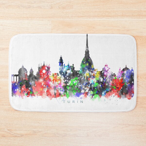 Item preview, Turin, Italy Skyline Watercolor Painting designed and sold by InkistPrints.