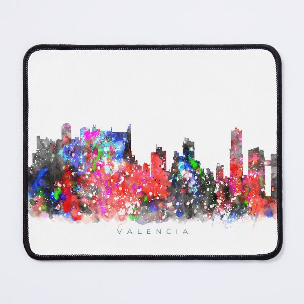 Item preview, Valencia, Spain Skyline Watercolor Painting designed and sold by InkistPrints.