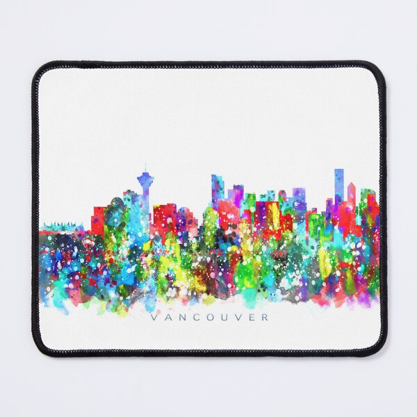 Item preview, Vancouver, Canada Skyline Watercolor Painting designed and sold by InkistPrints.