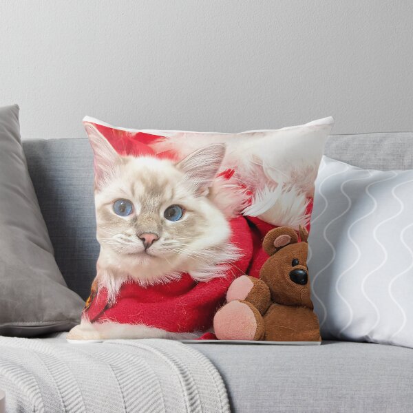 Item preview, Lynx ragdoll santa stocking Christmas kitten  designed and sold by Fluffycat2020.