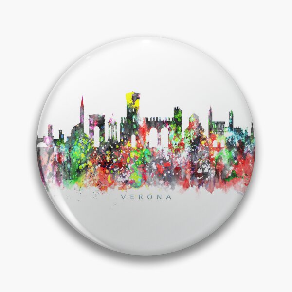 Item preview, Verona, Italy Skyline Watercolor Painting designed and sold by InkistPrints.