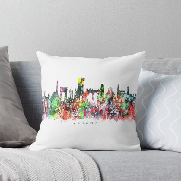 Item preview, Verona, Italy Skyline Watercolor Painting designed and sold by InkistPrints.