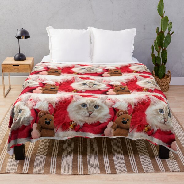 Item preview, Lynx ragdoll santa stocking Christmas kitten designed and sold by Fluffycat2020.