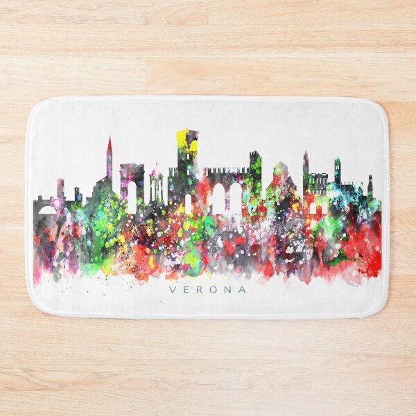Item preview, Verona, Italy Skyline Watercolor Painting designed and sold by InkistPrints.