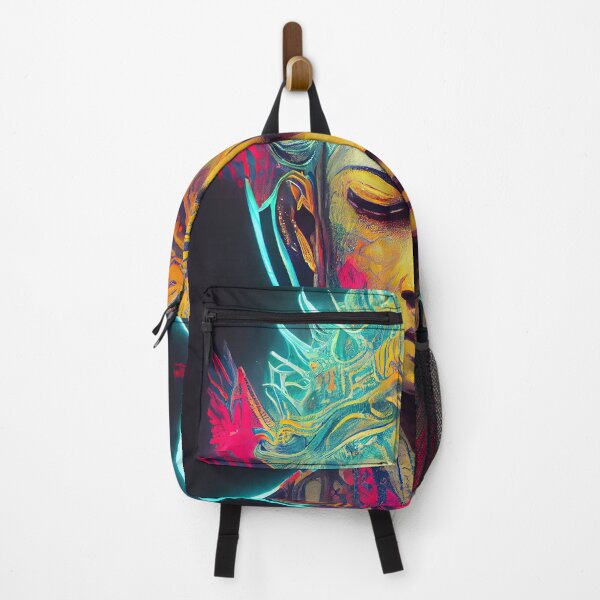 Item preview, Cyberpunk Buddha with neon colors designed and sold by pcusine.