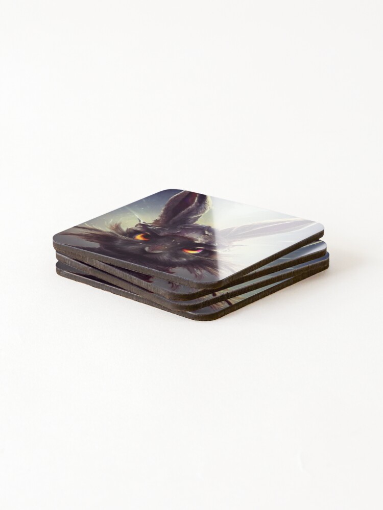 Thumbnail 4 of 5, Coasters (Set of 4), AI Generated Art, War Rabbit designed and sold by RabbitHoleMI.