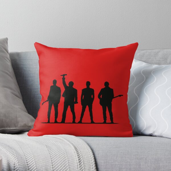 U2 silhouette The Joshua Tree Tour Throw Pillow
