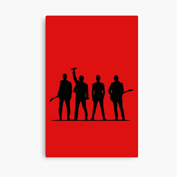 U2 silhouette The Joshua Tree Tour Canvas Print