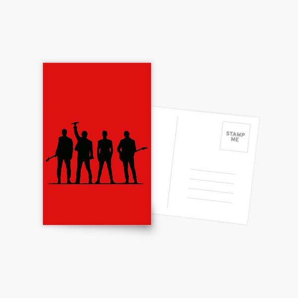 U2 silhouette The Joshua Tree Tour Postcard