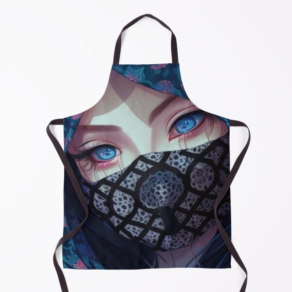 Item preview, Mysterious female anime character wearing a floral veil designed and sold by 100PercentOtaku.