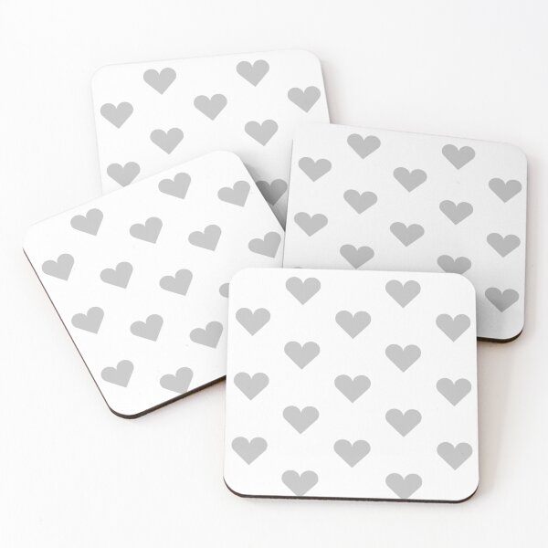 Item preview, Medium SILVER GREY and WHITE LOVE HEARTS designed and sold by RachelMacht.