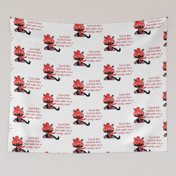 Item preview, Angry Christmas Cat, Sweet but twisted does that make me a candy cane? Funny Christmas cat, sassy Christmas cat, Christmas quote, Christmas saying designed and sold by MamaSweetea.